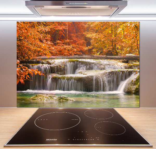 Panel de pared de cocina Cascada en otoño