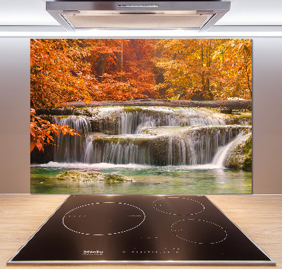 Panel de pared de cocina Cascada en otoño