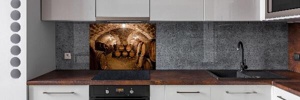 Panel de pared de cocina Barriles en el viñedo