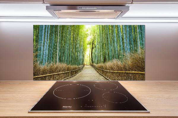 Panel antisalpicaduras bosque de bambú