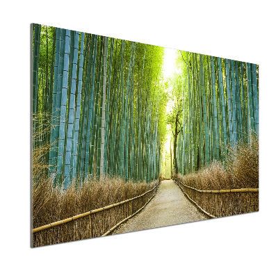 Panel antisalpicaduras bosque de bambú