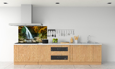 Panel para cocina Cascada en el bosque