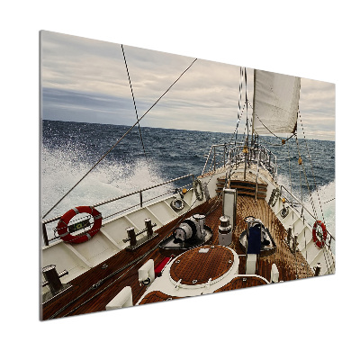 Salpicadero para cocina Un velero en el mar