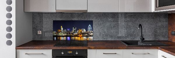 Panel para cocina Río Ohio de noche