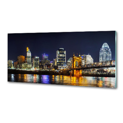 Panel para cocina Río Ohio de noche