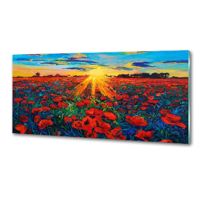 Panel para cocina Campo de amapolas