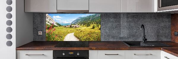 Panel para cocina Pastizales en los Alpes