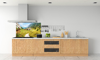 Panel para cocina Pastizales en los Alpes
