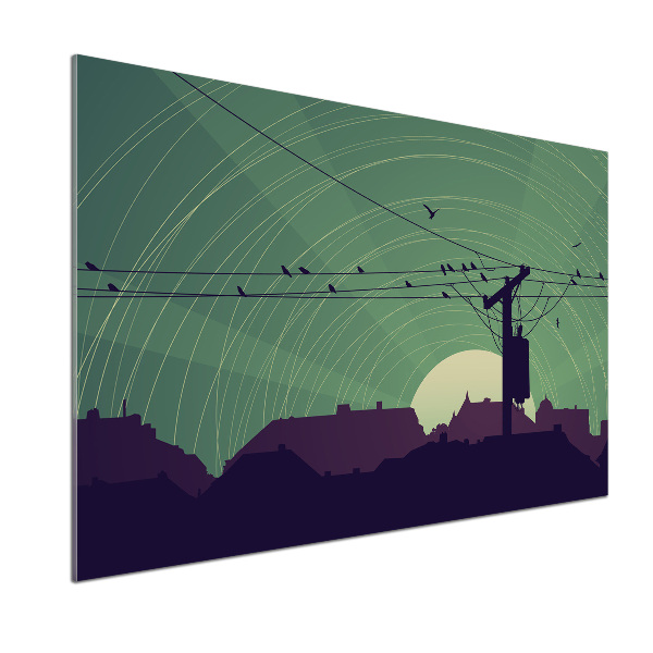 Salpicadero para cocina Ciudad de los pájaros