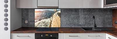 Salpicadero de cocina Un velero en el mar