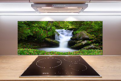 Panel antisalpicaduras Cascada en el bosque