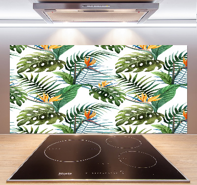 Panel para cocina flores tropicales