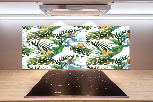Panel para cocina flores tropicales