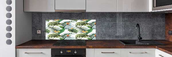 Panel para cocina flores tropicales