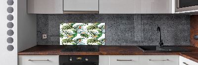 Panel para cocina flores tropicales