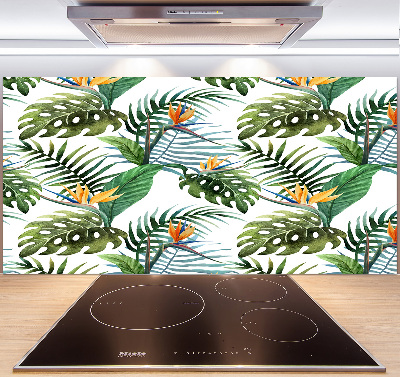 Panel para cocina flores tropicales