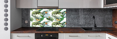 Panel para cocina flores tropicales
