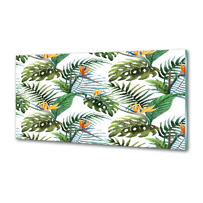 Panel para cocina flores tropicales