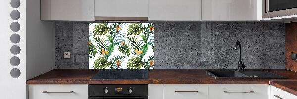 Panel para cocina flores tropicales