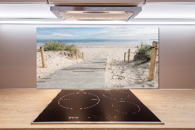 Panel szklany do kuchni Plaża