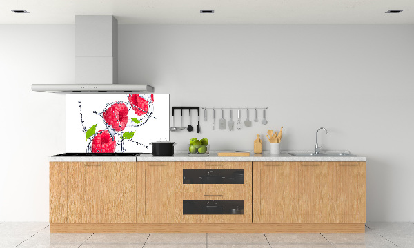 Salpicadero de cocina Frambuesa y agua