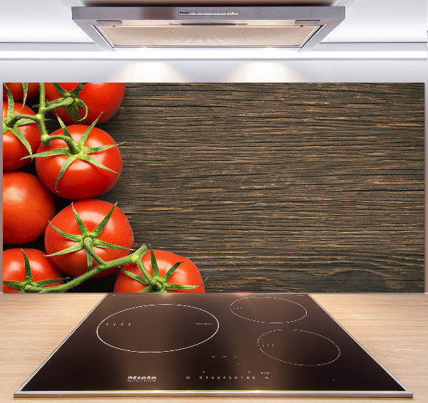 Panel para cocina Tomates en madera