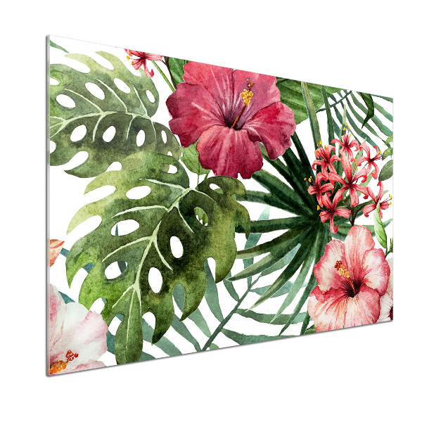 Panel antisalpicaduras flores tropicales