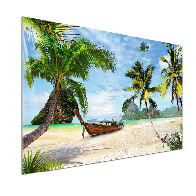 Panel para cocina Palmeras en la playa