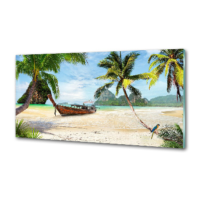 Panel para cocina Palmeras en la playa