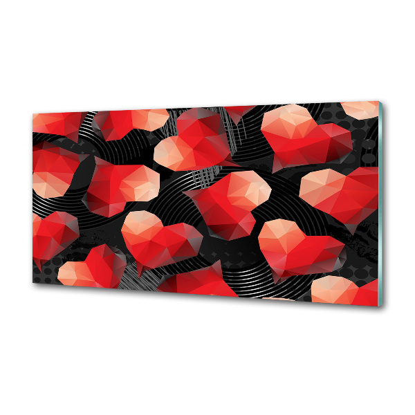 Panel de pared de cocina Corazones geométricos