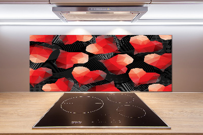 Panel de pared de cocina Corazones geométricos
