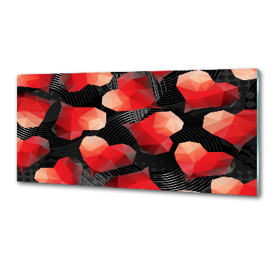 Panel de pared de cocina Corazones geométricos