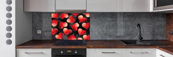 Panel de pared de cocina Corazones geométricos