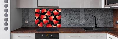 Panel de pared de cocina Corazones geométricos