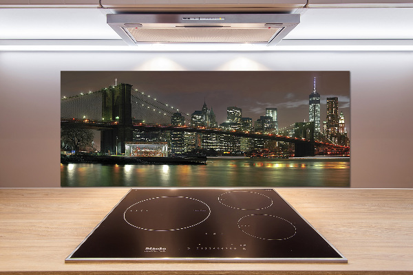 Salpicadero de cocina Nueva York de noche