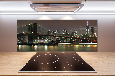 Salpicadero de cocina Nueva York de noche