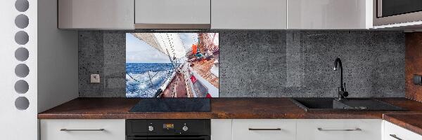 Panel antisalpicaduras Un velero en el mar