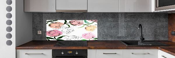 Panel dekor szkło Pąki piwonii