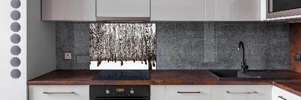 Panel para cocina Abedules en invierno