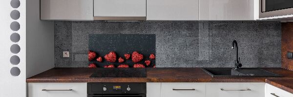 Panel para cocina Corazones en el tablero
