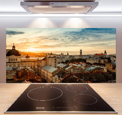 Panel de pared de cocina Amanecer en Lviv
