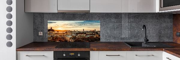 Panel de pared de cocina Amanecer en Lviv