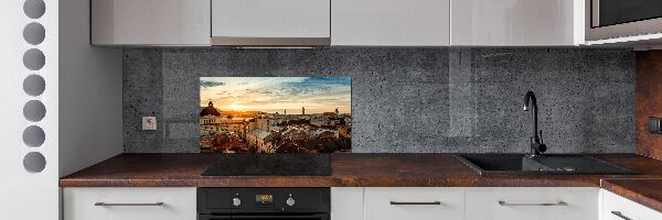 Panel de pared de cocina Amanecer en Lviv