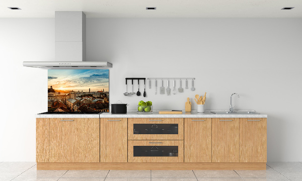 Panel de pared de cocina Amanecer en Lviv