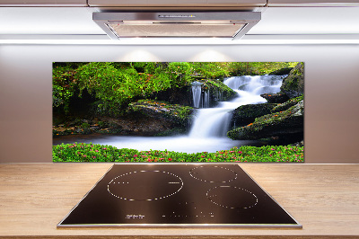 Panel de pared de cocina Cascada en el bosque