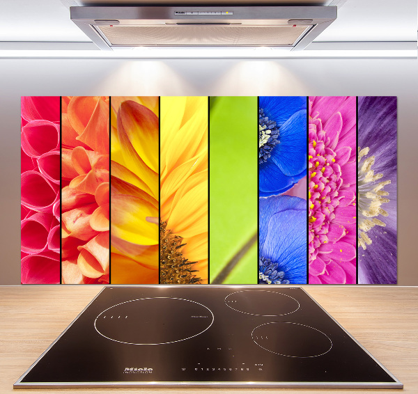 Panel para cocina flores de colores