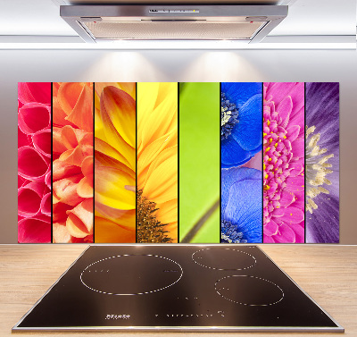 Panel para cocina flores de colores