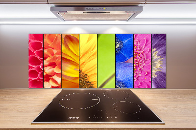 Panel para cocina flores de colores