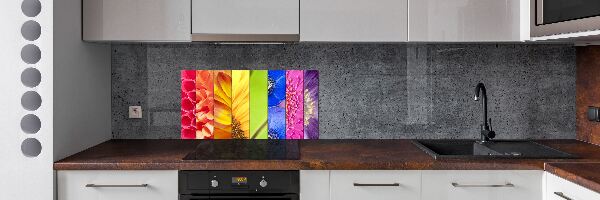 Panel para cocina flores de colores