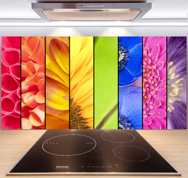 Panel para cocina flores de colores